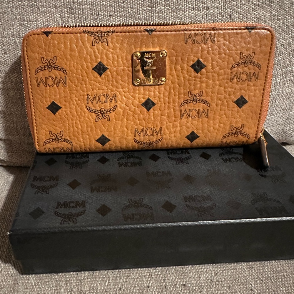 MCM Tan Leather Wallet